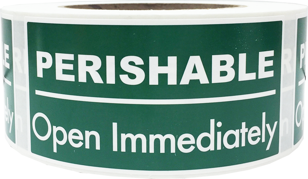 PERISHABLE - Open Immediately Labels | 2 x 4" Inches | 500 Pack