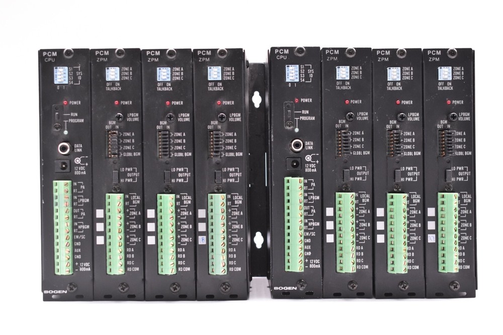 Bogen Communication PCM2000-B 2x CPU 6x ZPM ZONE Paging System Modules