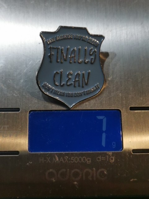 FINALLY CLEAN pin Badge Patch New High Quality