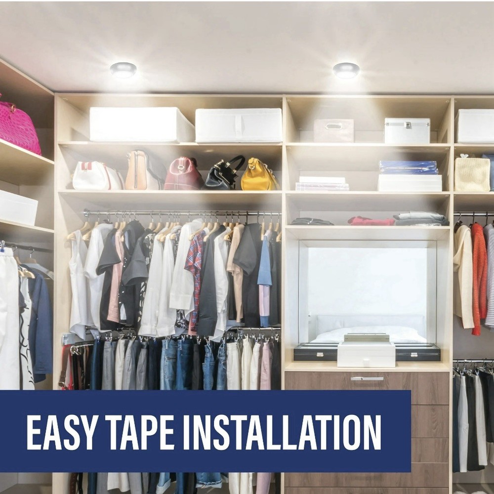 Bell And Howell Bionic Puck Lights 3 Pack LED W Remote Control wireless timer