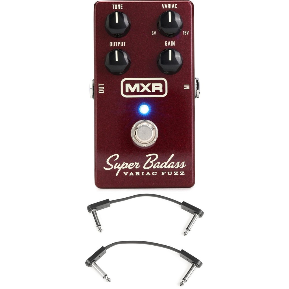 MXR M236 Super Badass Variac Fuzz Pedal with EBS Patch Cables