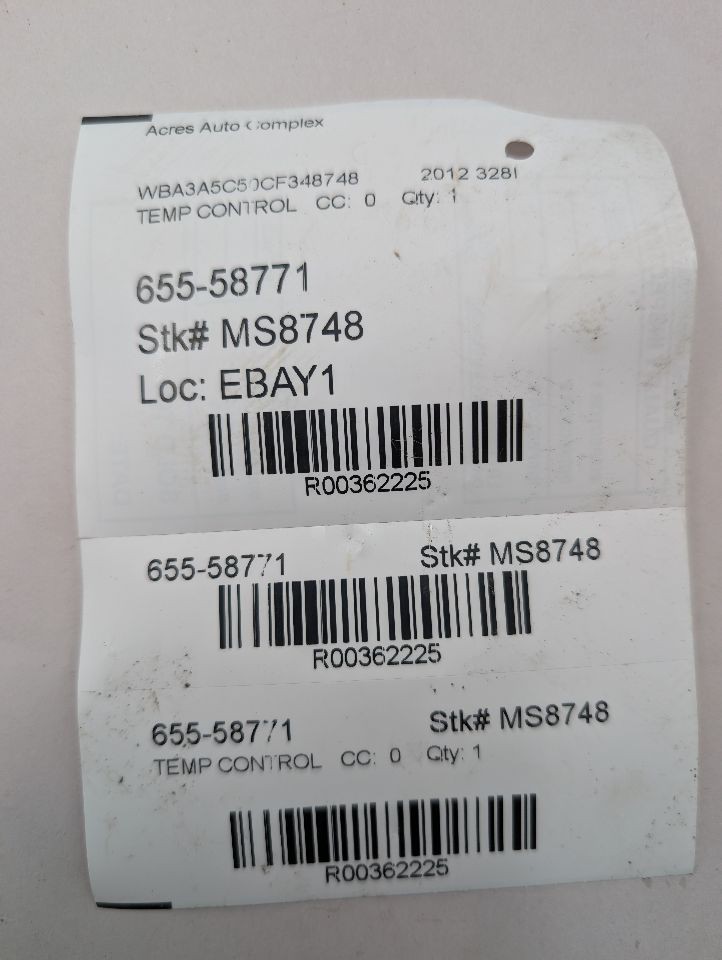 Used A/C Selector Switch fits: 2012 Bmw 328I automatic temperature control Sdn w