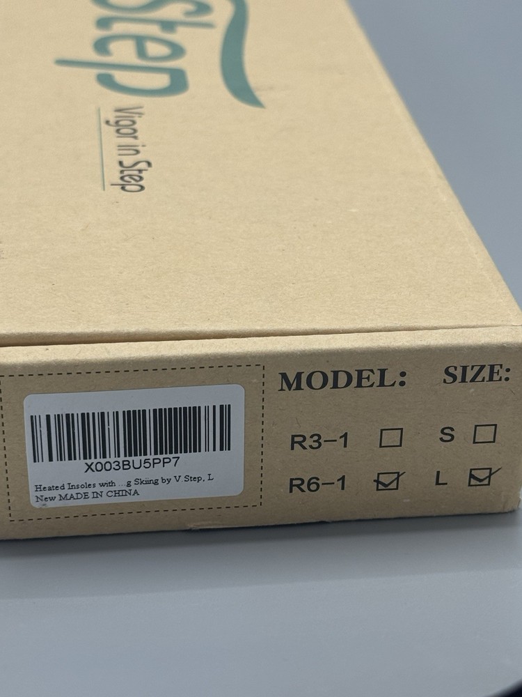 V.Step Heated Chargeable Insoles With Remote Model R6-1 Size Large