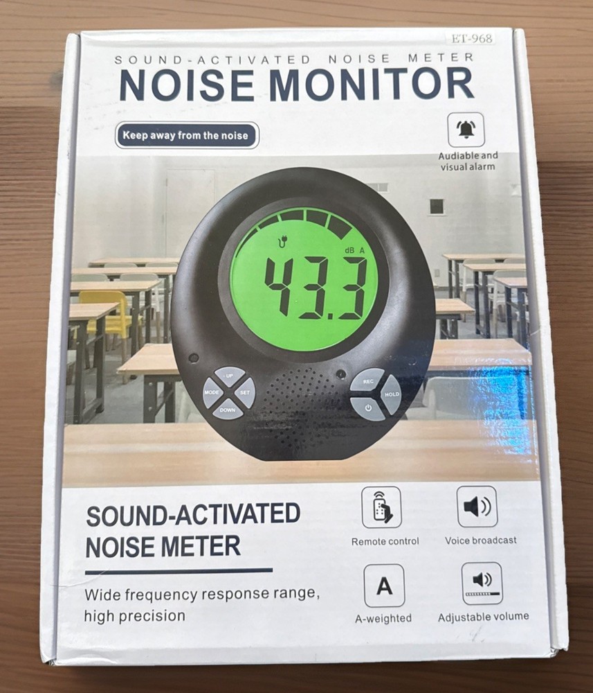 Digital Decibel Meter with DIY Voice Warning Function, Wall Hanging Sound Lev...