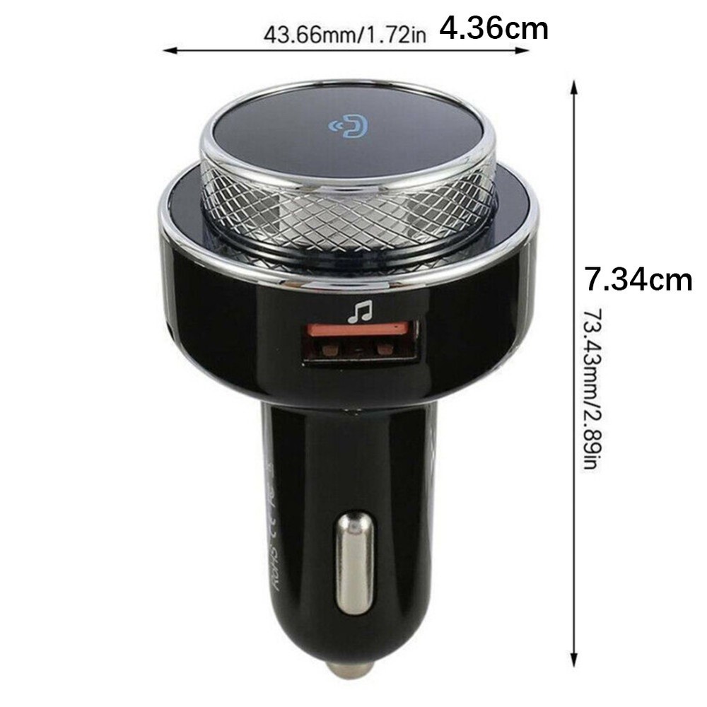 2Pot USB Charger Wireless Bluetooth 5.0 Car FM Transmitter MP3 Player Adapter