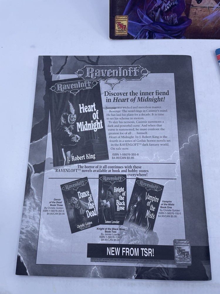 Ravenloft From the Shadows 9375 w/Map Adventure Module Dungeons & Dragons DnD