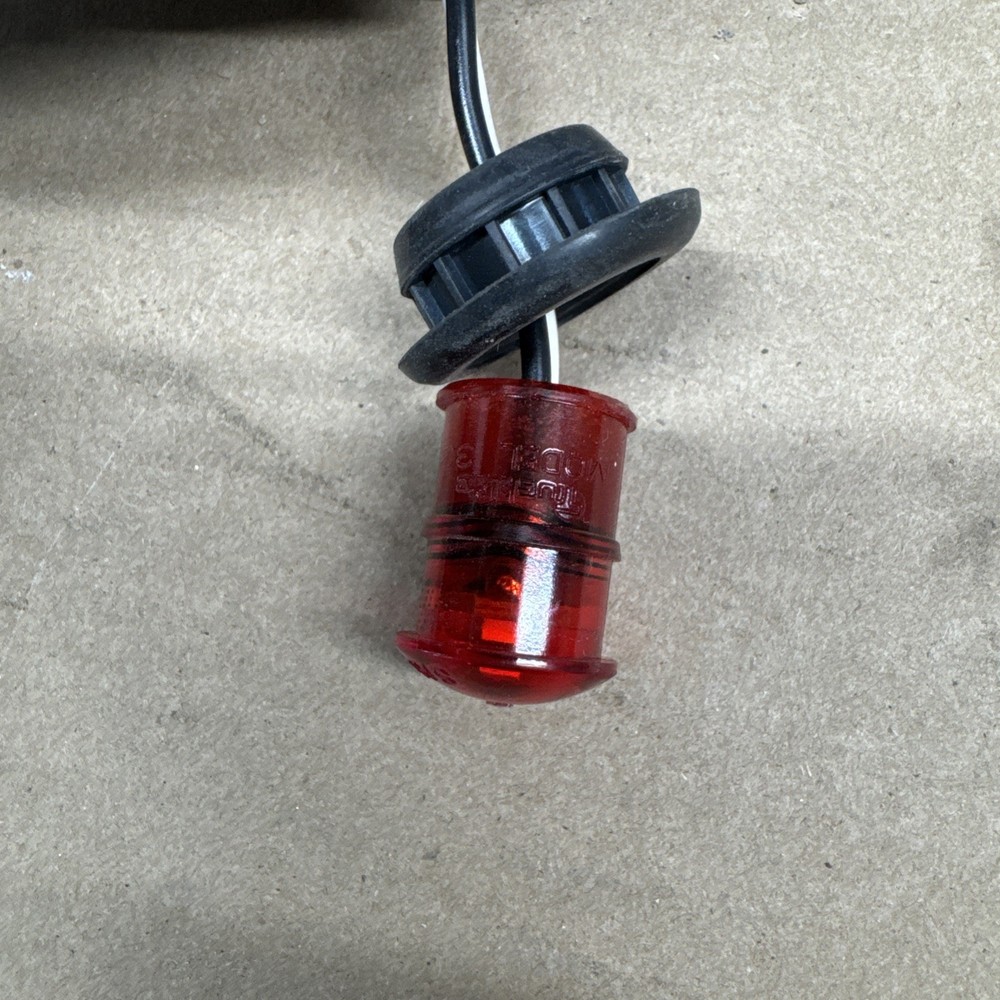 Identification Light Assembly Sealed Red Round Grommet Mount LED