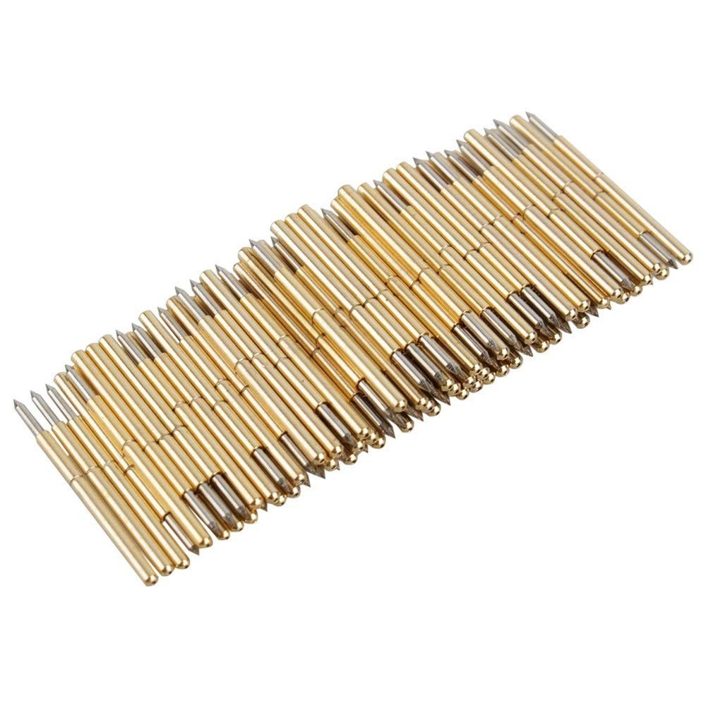 100 PCS Spring Test Probe Pogo Pin 3A Conical Head 1.02mm Thimble PCB Testing