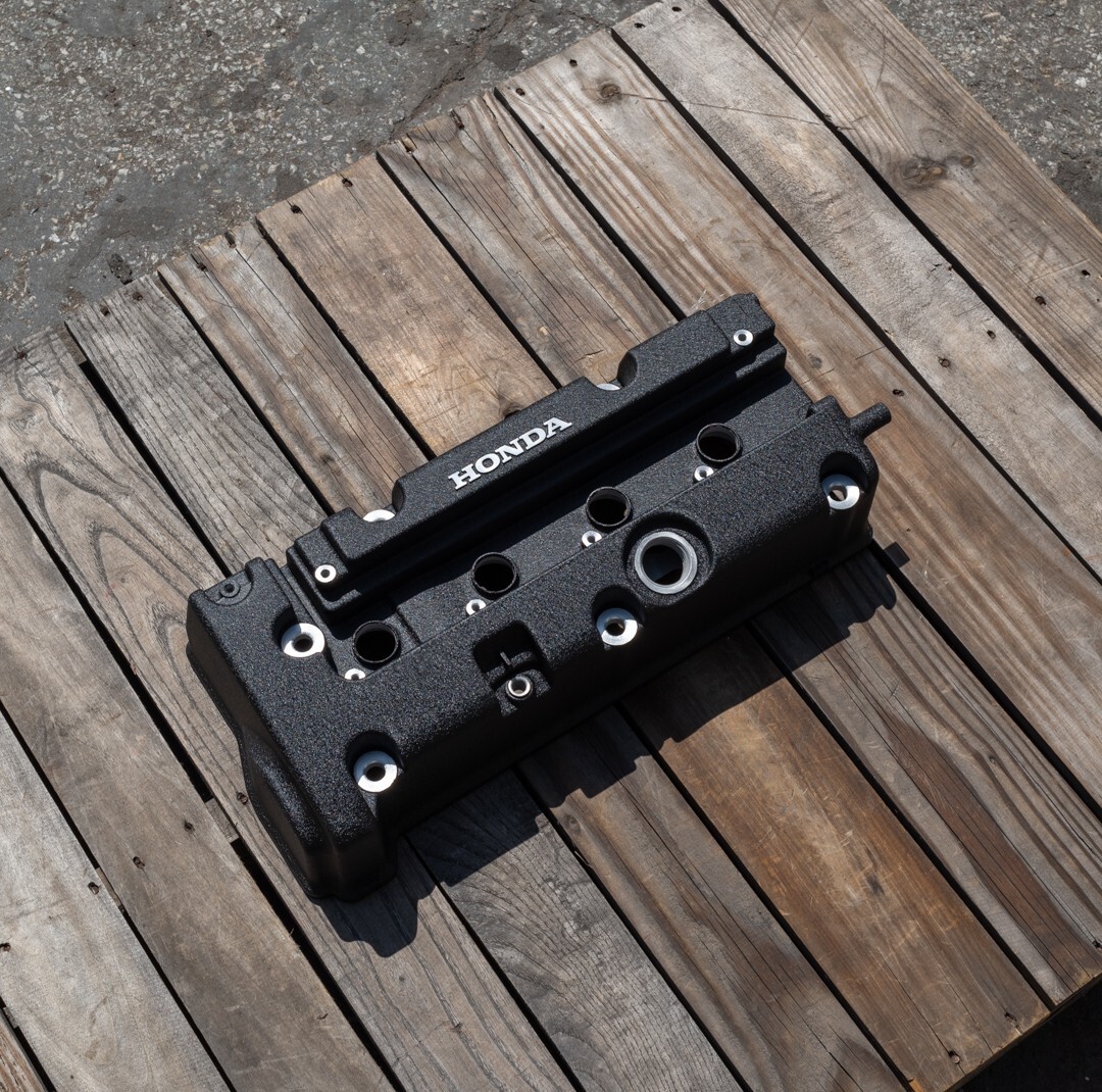 Honda K SERIES K24 K20 type r civic rsx valve cover PowderCoated WRINKLE BLACK