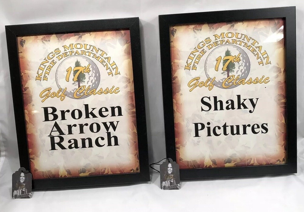 Neil Young Personally Owned Framed Golf Certificates Broken Arrow Ranch