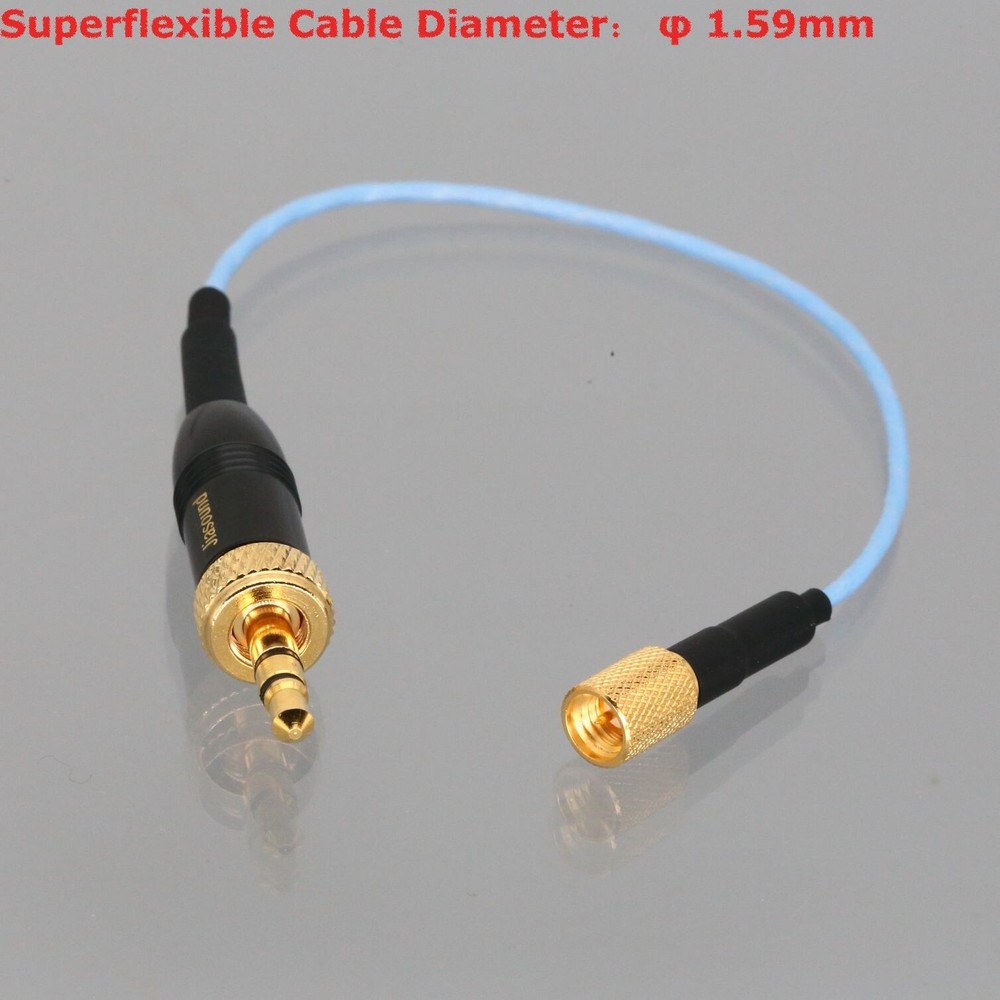 3.5mm TRS Plug Locking to Microdot Male Cable Earset Microphone Wireless system