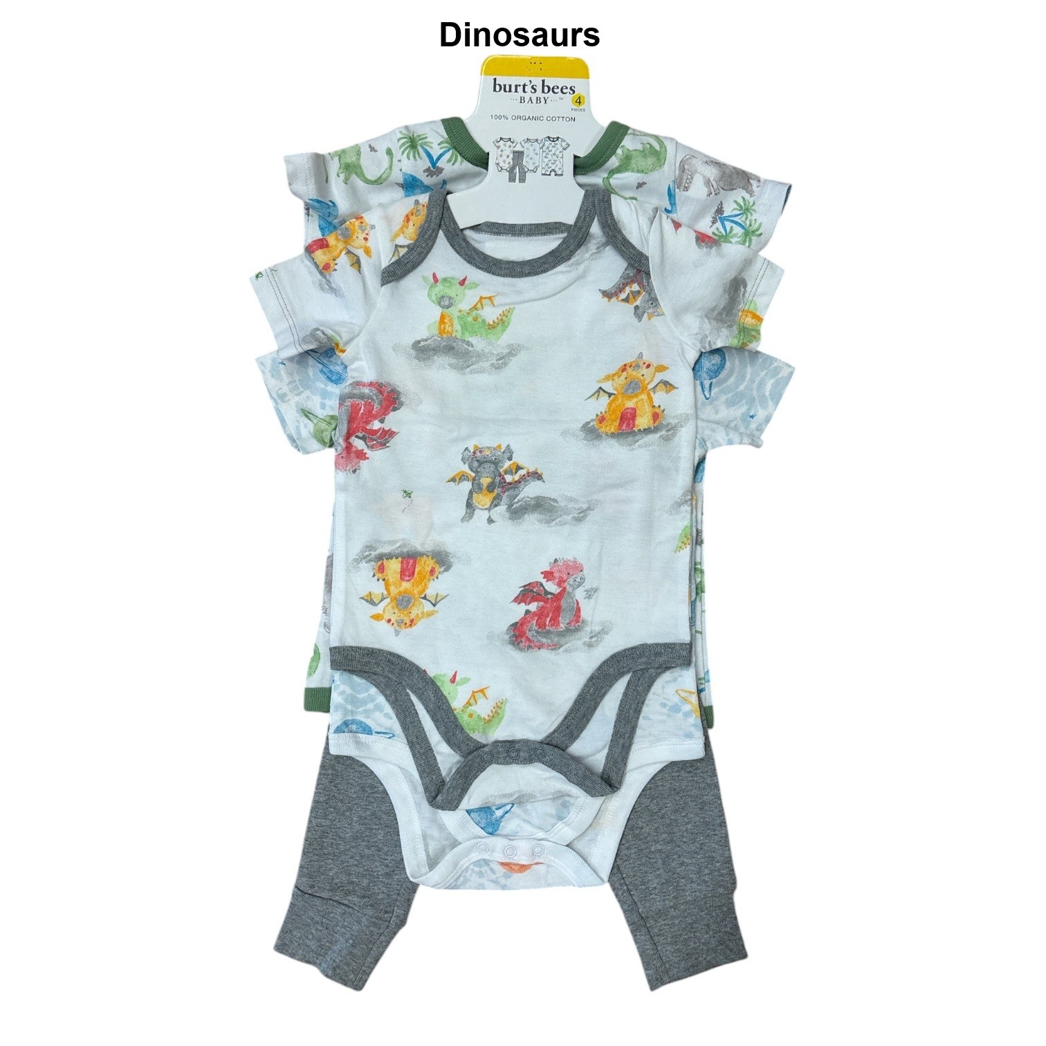 Burt's Bees Baby Toddler Boy Organic Cotton 4 Piece Playwear Set