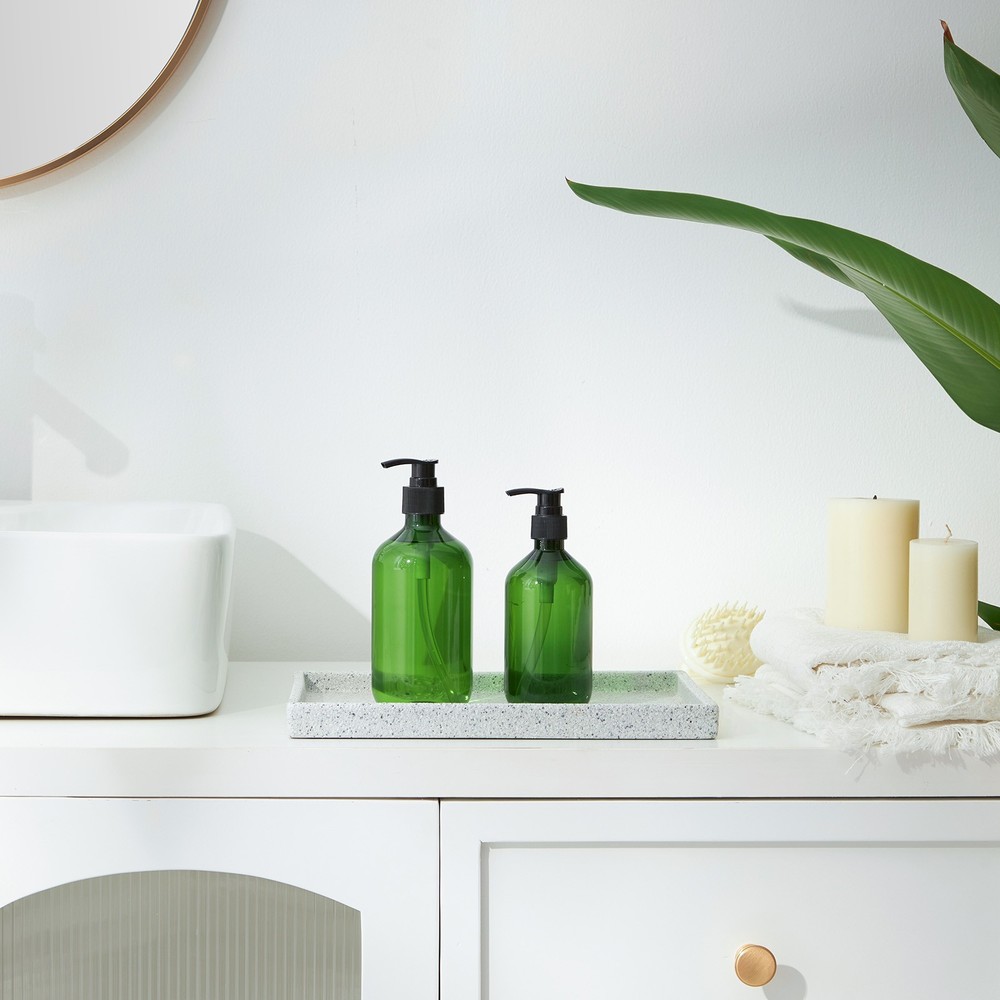 4" x 8" Small White Mini Tray Plastic Rectangular Wooden Serving Trays White