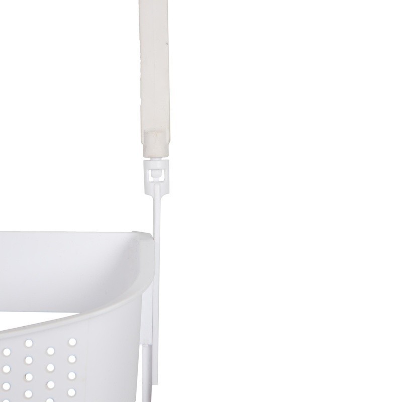 Convertible Shower Caddy Two Tier Organizer Rust Resistant W/ Accessory Hooks US