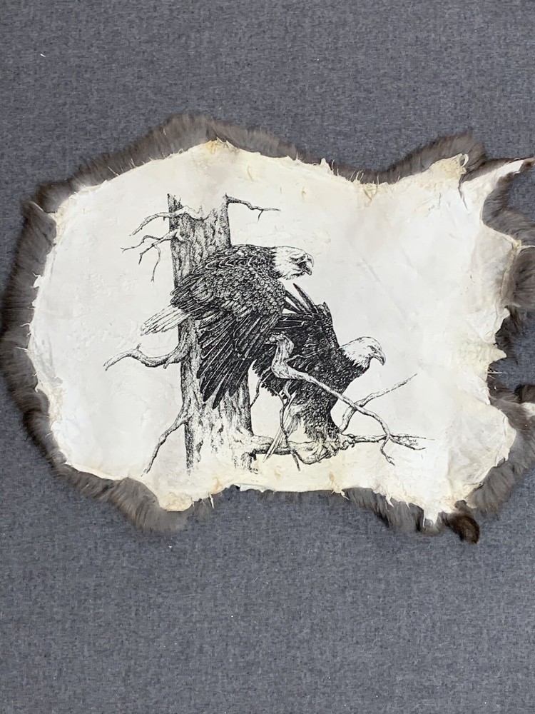 Printed Rabbit Pelt: Eagles