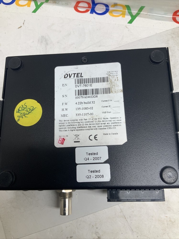 Dvtel DVT-7601E Securelink Encoder Flit Systems Video Server (IP Transmission)