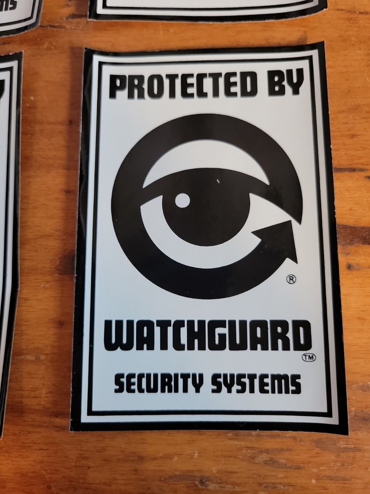 10 Protected By WatchGuard Security System Decals Stickers Safety - Deterrence