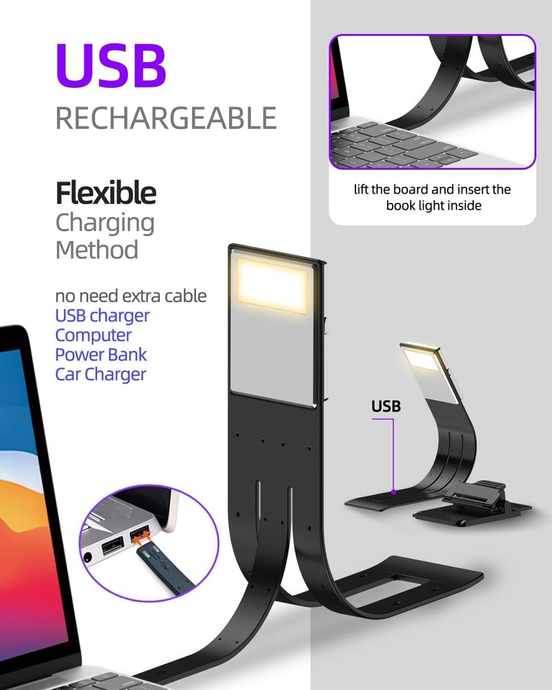Clip On Stepless Dimming Book Light