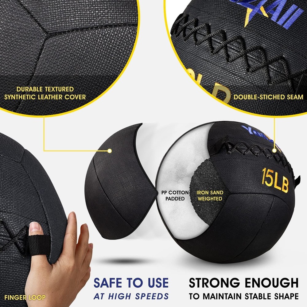 Wall Ball Soft Leather Weighted Iron Sand Ball Dynamic Multifunctional Exercise
