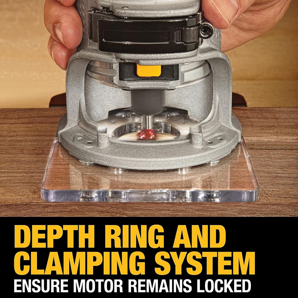 DEWALT Router, Fixed Base, 1-1/4 HP, 11-Amp,Variable Speed Trigger,Corded DWP611