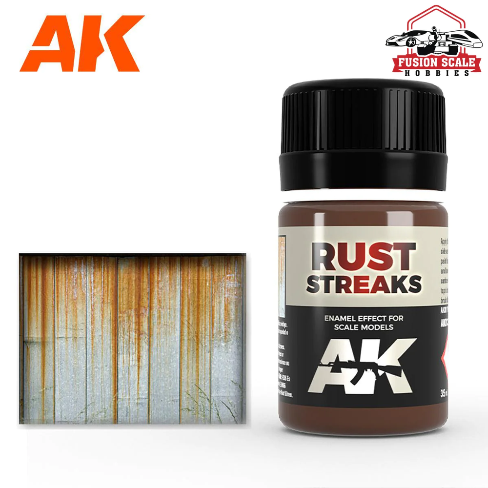 AK Interactive Rust Streaks Enamel Paint 35ml Bottle