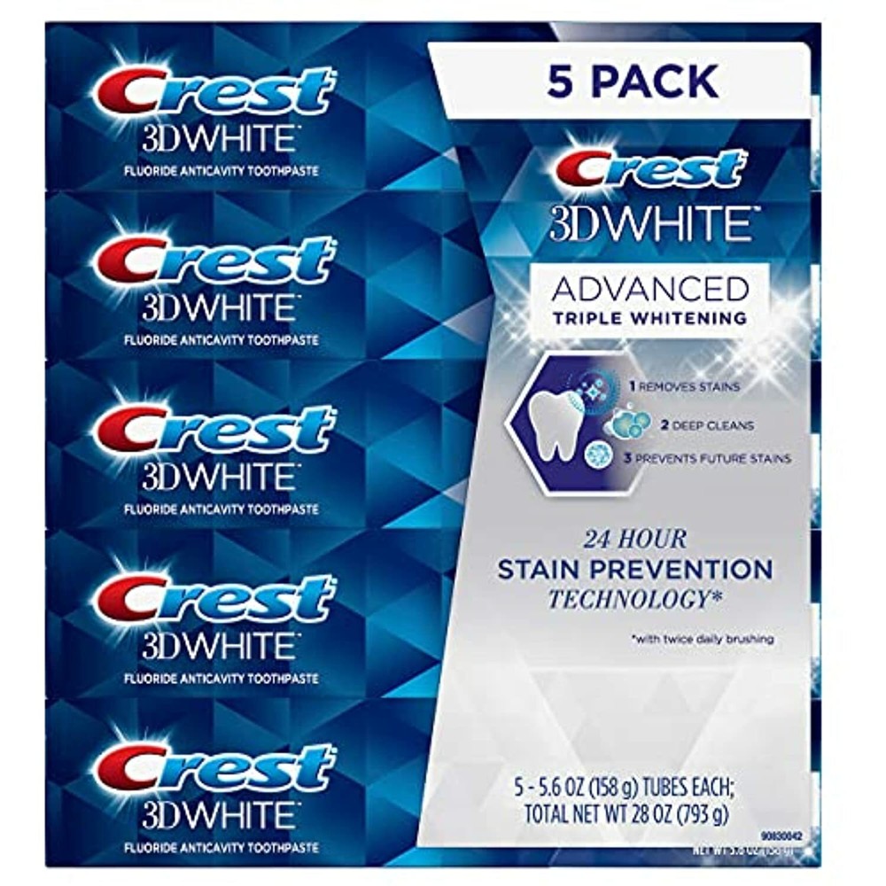 Crest 3D White Advanced Triple Whitening 5-pack