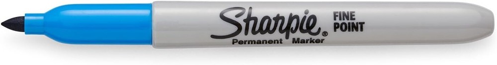 Sharpie Permanent Markers | Fine Point | Brilliant Blue | 12 Count
