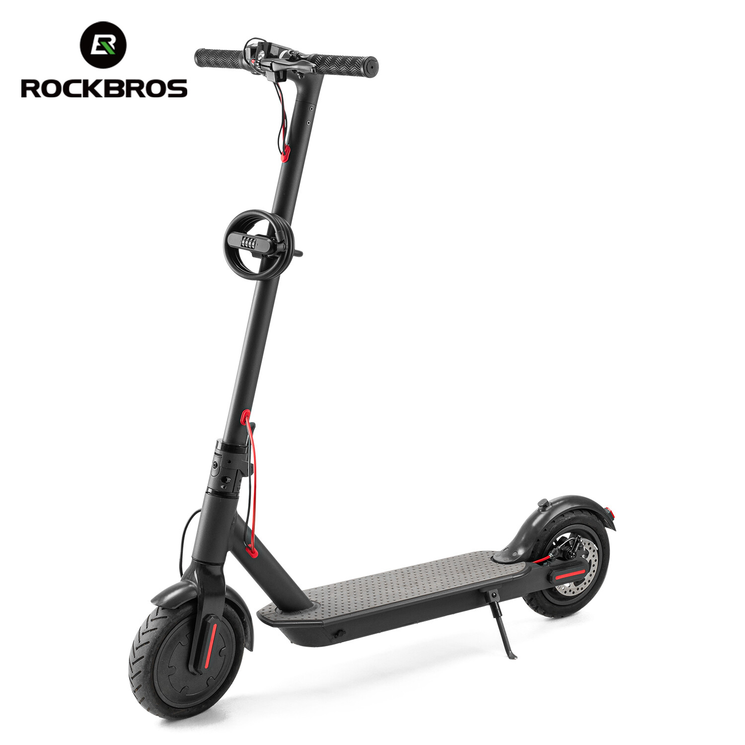 ROCKBROS Scooter Lock Compact Portable Combination Lock Carbon Steel with Cable