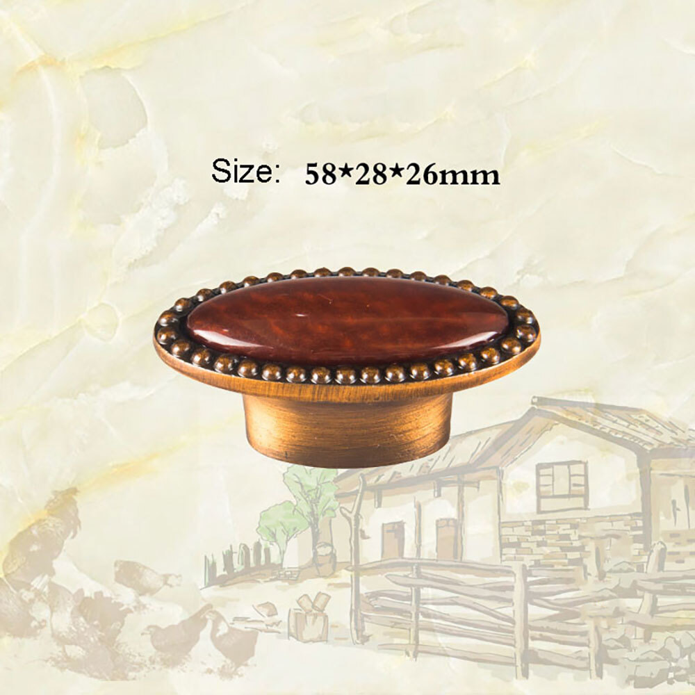 Chic amber Drawer Pull Handles Dresser Knobs Antique Kitchen Cabinet Door Handle