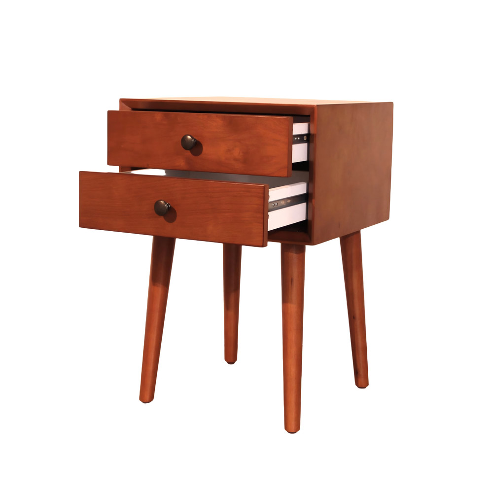 Nightstand with 2-Drawers, Small Side End Table with Storage, Seadrifte