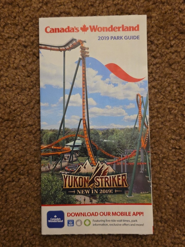 Canada's Wonderland 2019 Park Guide Map