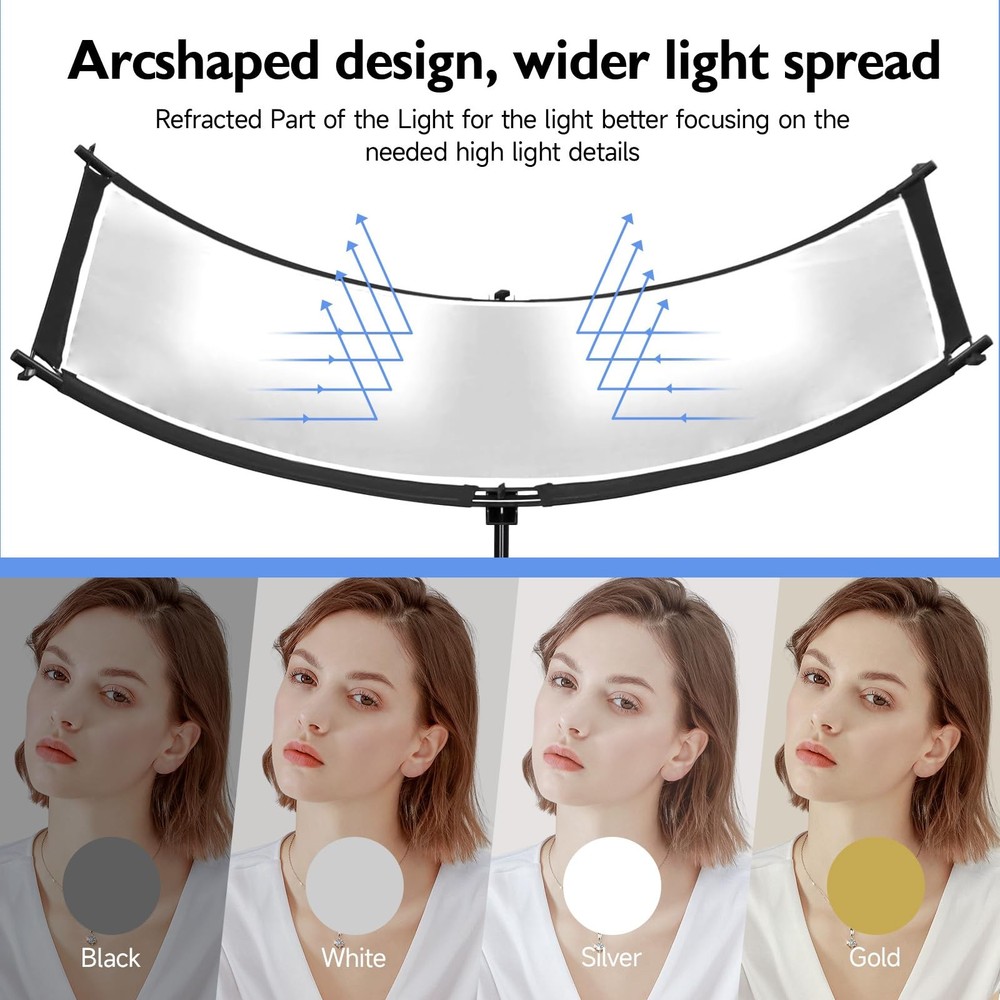 Clamshell Light Reflector/Diffuser with Carrying Case,70"X24" (4 Color in 1) ...