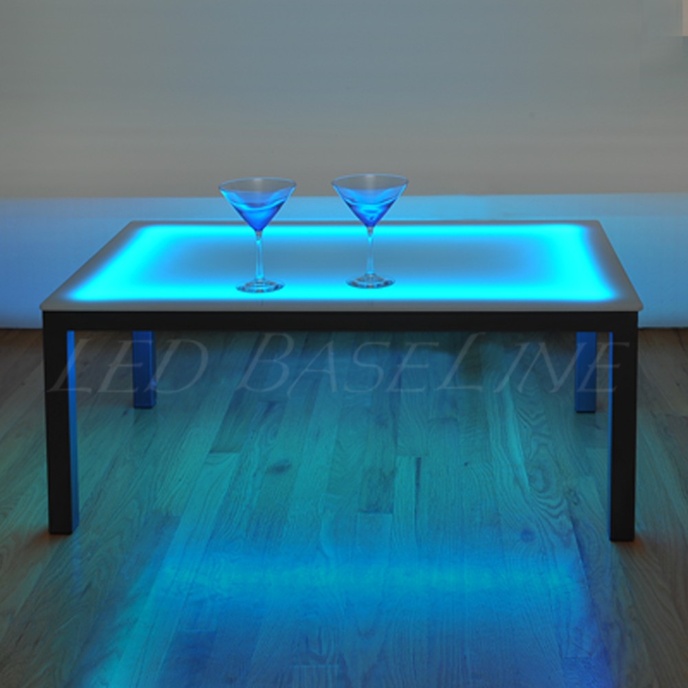 22" Lighted BAR COFFEE TABLE MODERN COLOR CHANGING