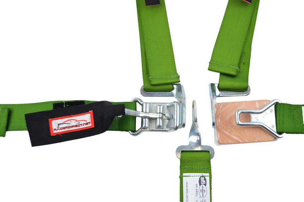 UNIVERSAL QUARTER MIDGET 5 POINT RACE HARNESS WRAP / BOLT LIME GREEN