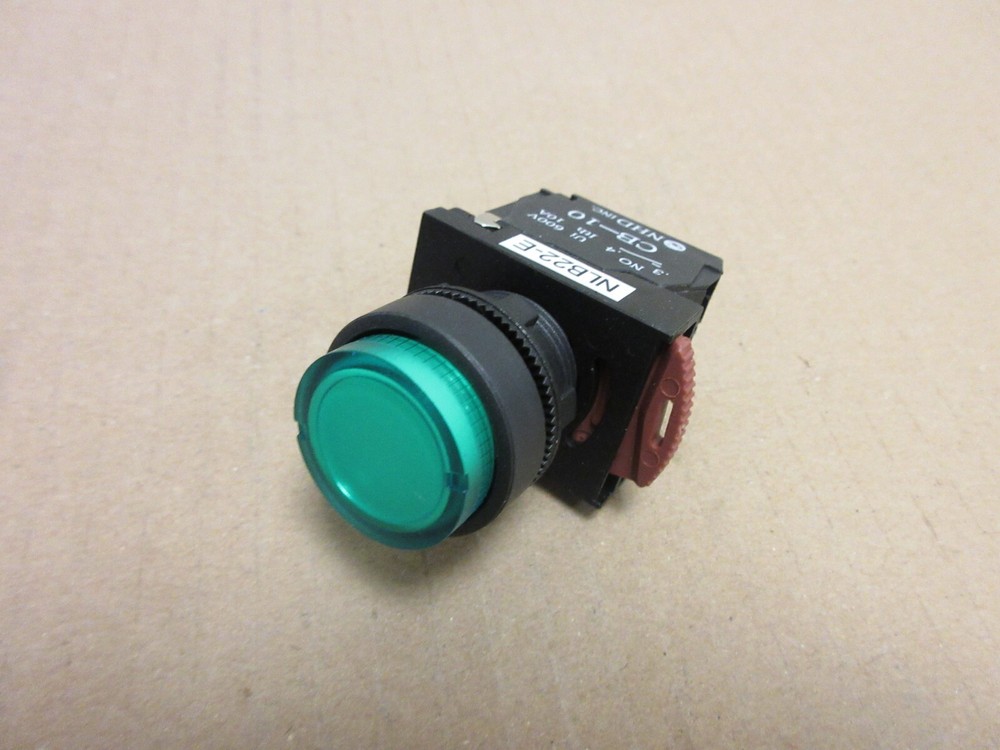 NHD NLB22-E10 GA Elevation Head Push Button 1a 24V Green