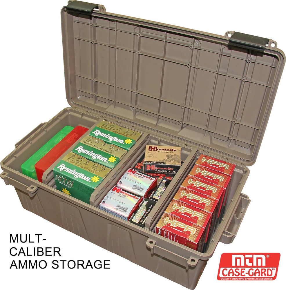 ACDC30, Divided Ammo Crate Utility Box, Water- Resistant, Stackable, Snap Latch,
