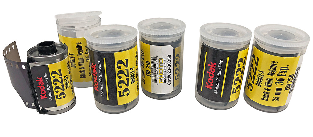 Kodak EASTMAN 5222 DOUBLE-X Five Pack Black & White 35mm x 36 Exp Film Fresh XX