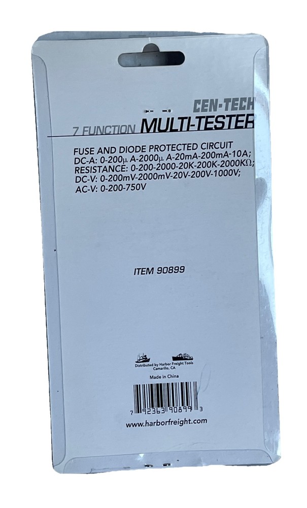 Cen-Tech 7 Function Digital Multi-Tester AC/DC volt #90899 Multimeter NEW
