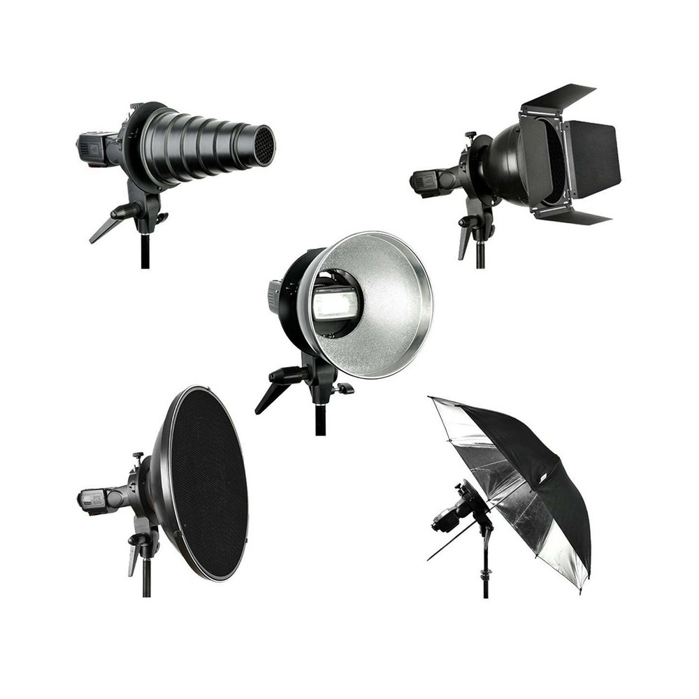 S-Type Bracket Bowens Horizontal Flash Head Mount Holder for Reflector Umbrellas