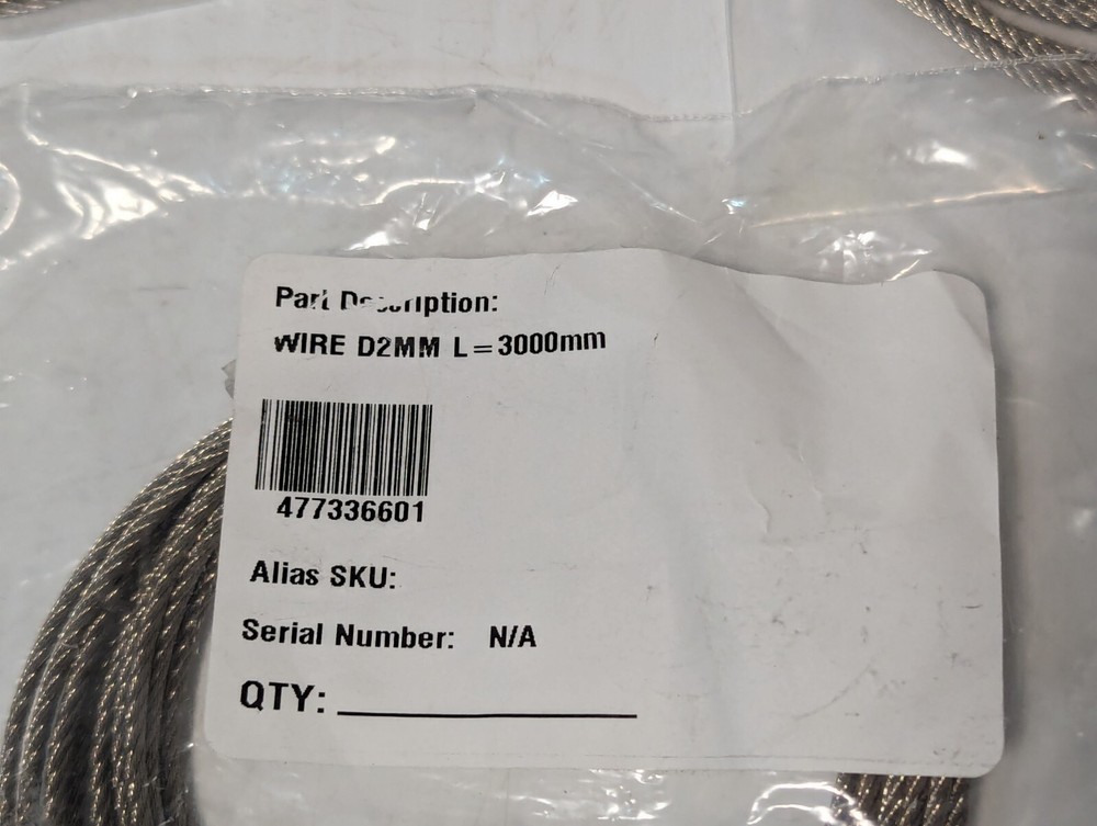 Getinge 477336601 wire, 2mm diameter, 3000mm length