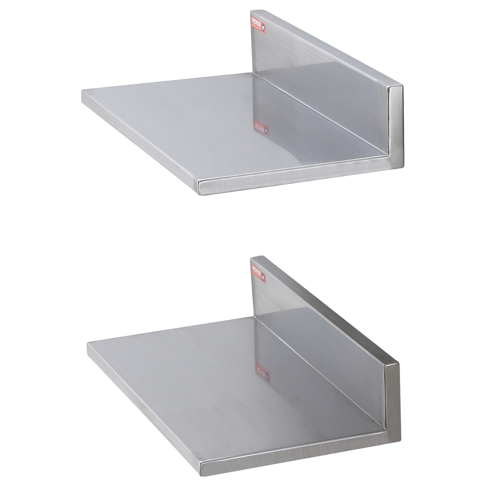 2pcs 16" x 8.6" Stainless Steel Wall Mounted Shelf Kitchen Restaurant Shelving