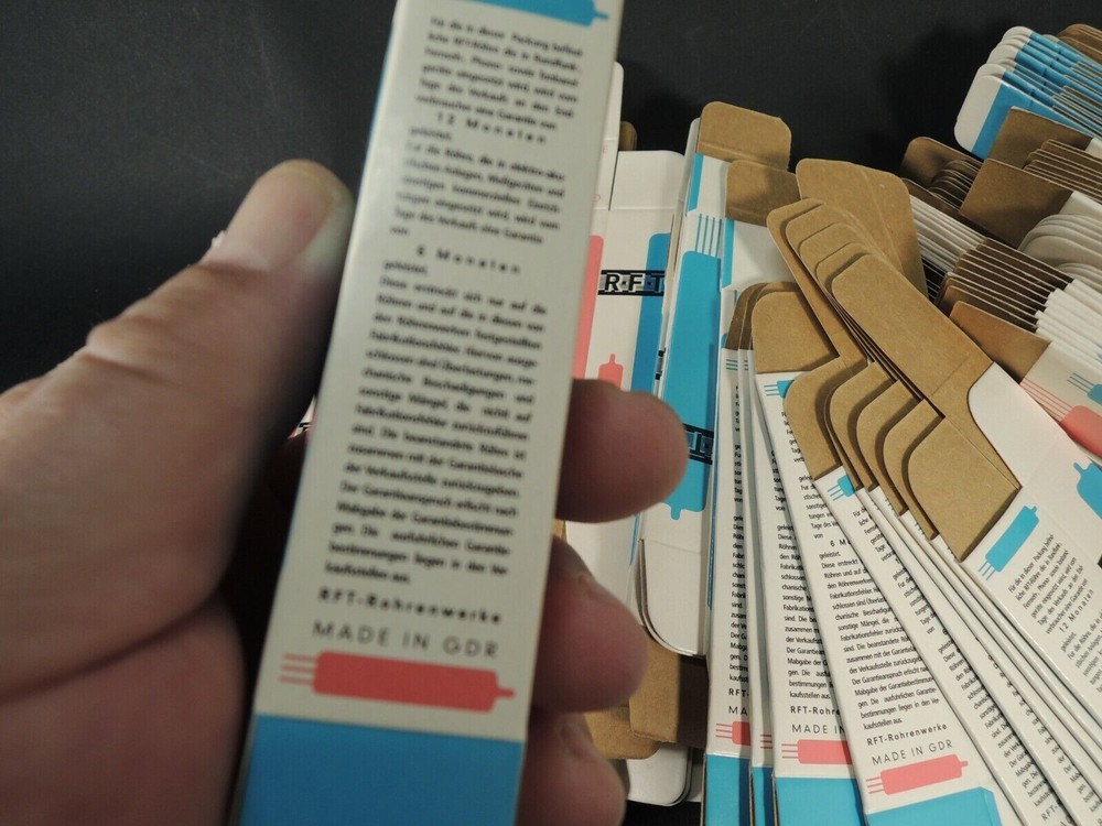 10 x RFT BLANK CARTON BOX for Audio Tubes ECC83 ECC803S E188CC ECC85 EF86