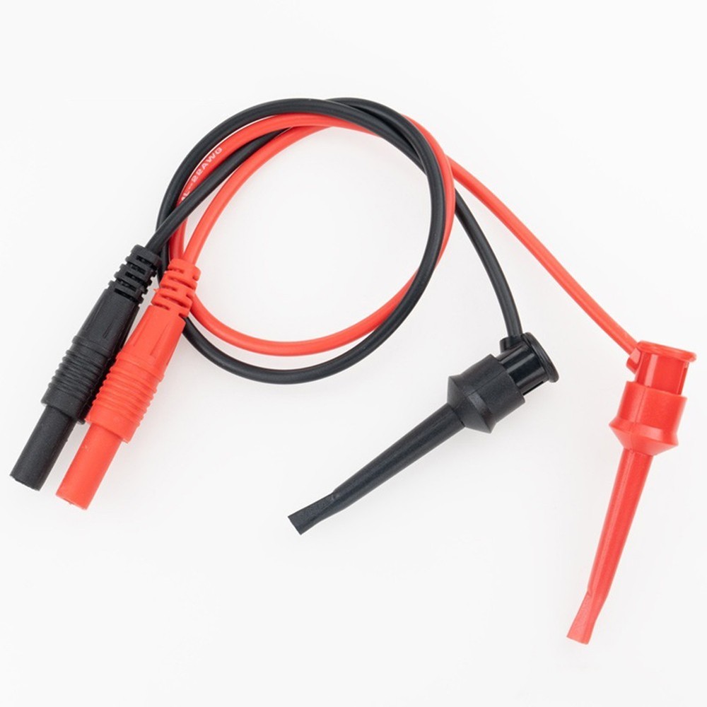 Flexible For Multimeter Testing Cables with Copper Hooks and Sockets 2PCs