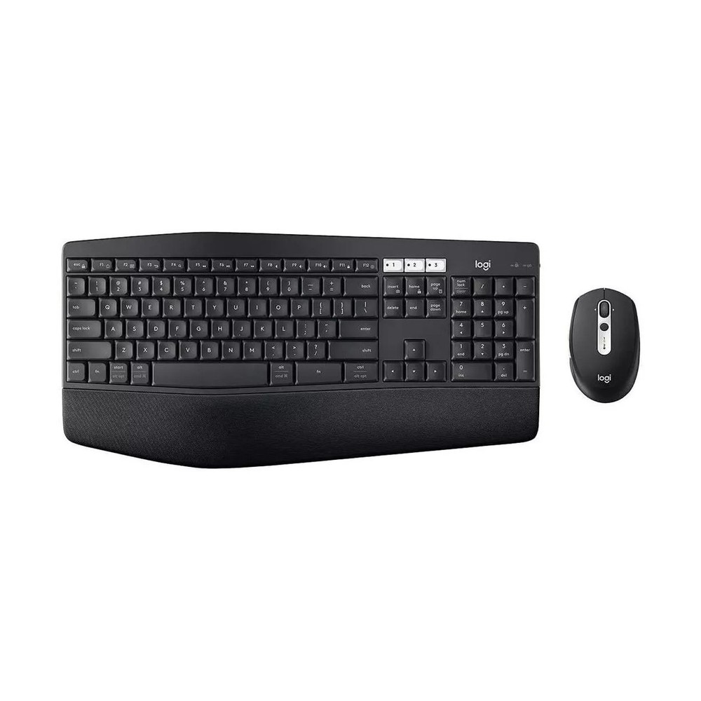 Logitech MK825 Wireless Keyboard/Mouse Combo, Full-Size Keyboard,Bluetooth Black