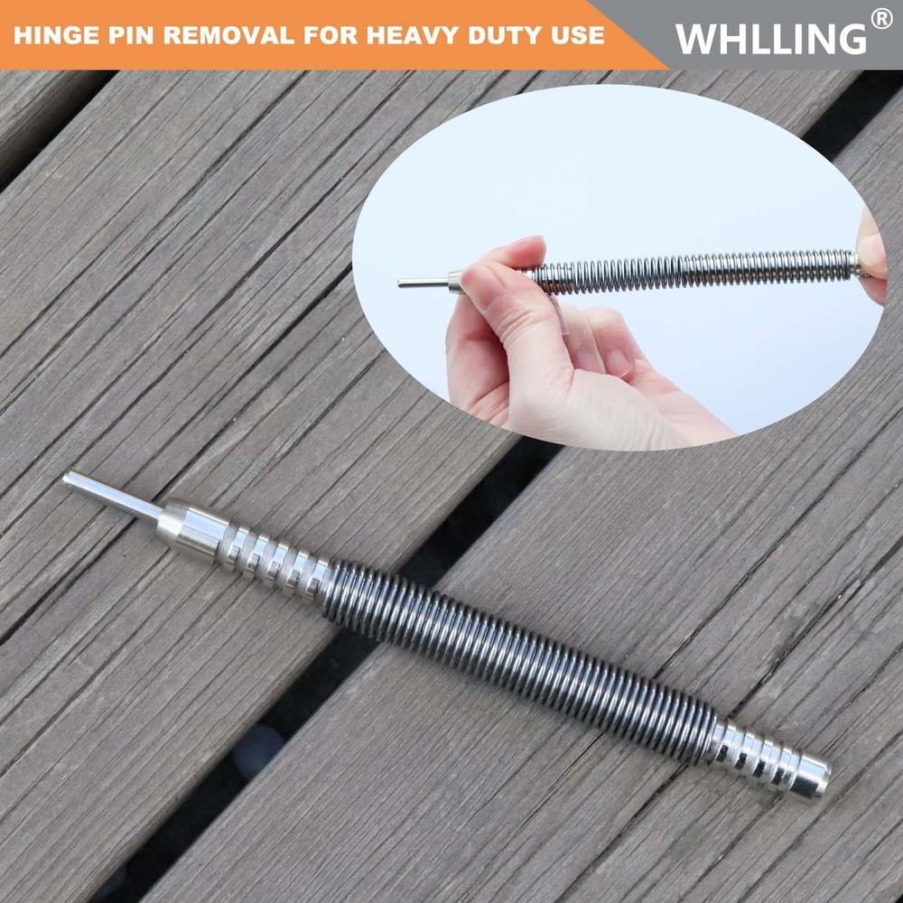 WHLLING Hammerless Door Pin Removal Tool, Spring Driven Hinge Punch
