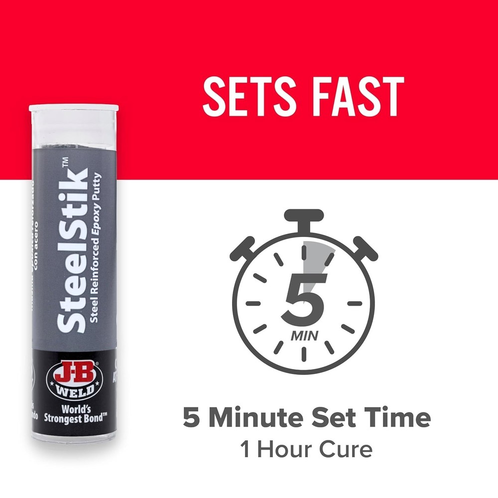 SteelStik Fast-Setting Epoxy Putty - 2 oz. Non-Rusting, High Temp Resistance