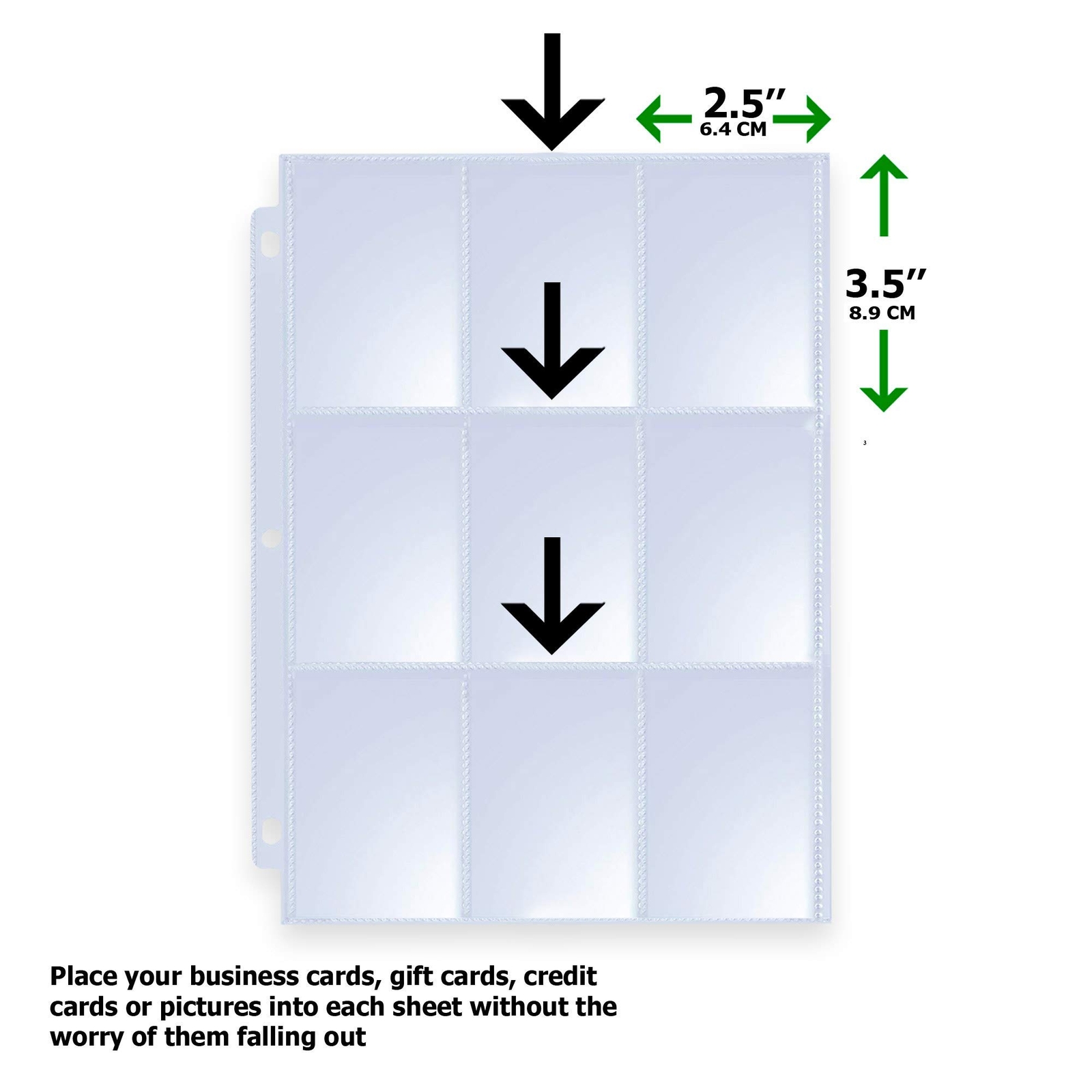 540 Pockets Card Sleeves Binder Sheets Baseball Card Sleeves Pages for 3 Ring...