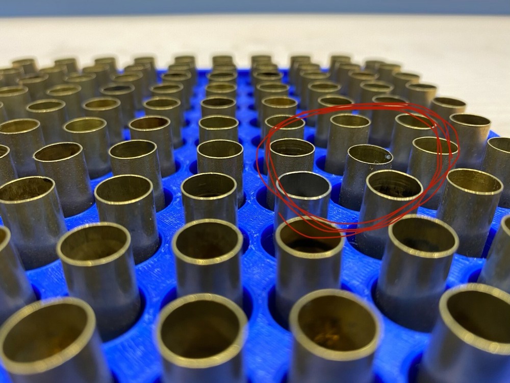 Utley Sort - Brass Sorter - sorting .380 from 9mm - SMALL Blue