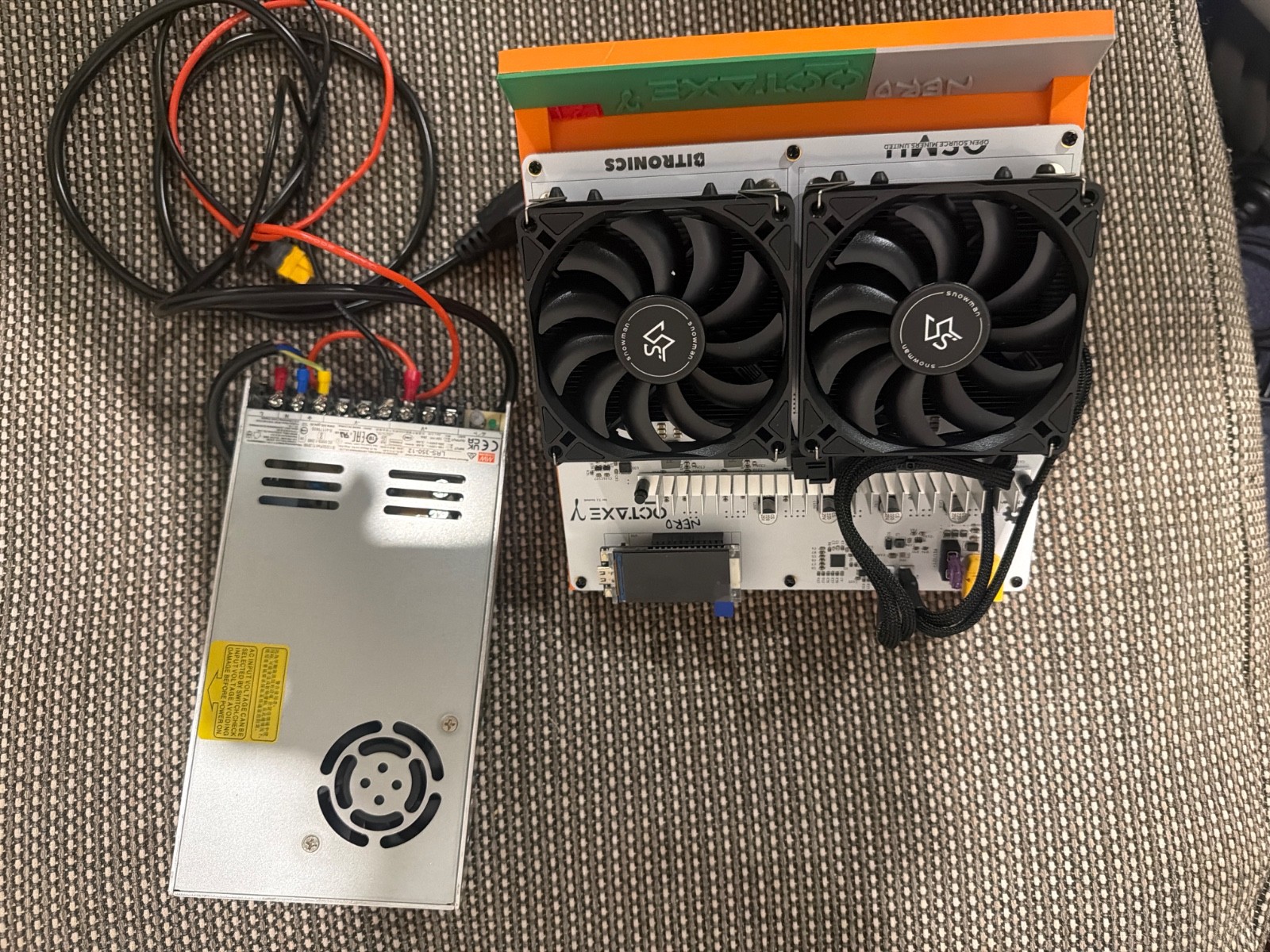 New NerdOCTAxe 12Th/s 200W High Perform Mute Dual Fan Bitcoin Home Solo Miner