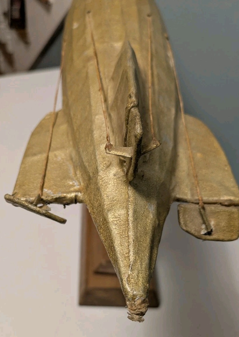 Antique Handmade LZ-127 Graf Zeppelin Germany Paper & Wood Model 1928 AJ